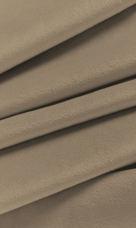 Velvet Home Décor Fabric By the Yard (Fawn/ Tan Brown)