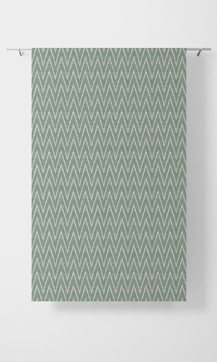 Chevron Print Home Textile Fabric Material Sample (Duck Egg Blue/ White)