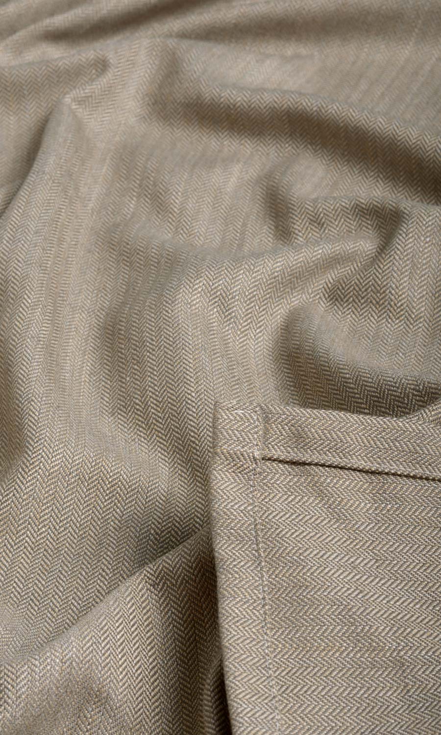 Herringbone Textured Fabric Sample for Curtains & Drapes (Mocha Brown)