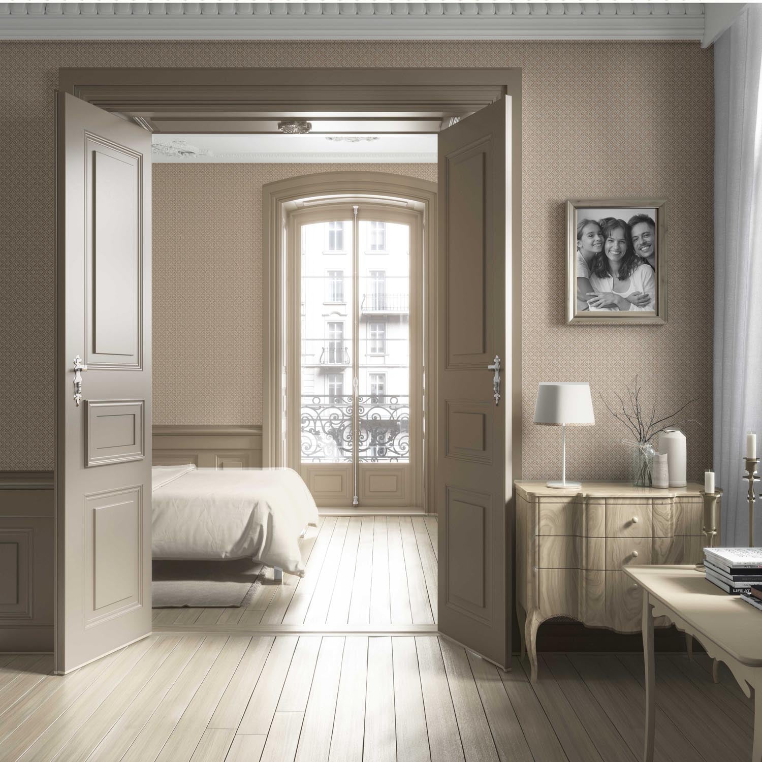 Neutral Small Floral Lattice/ Geometric Micro-Print Nursery Wallpaper (Beige/ Brown/ Taupe)