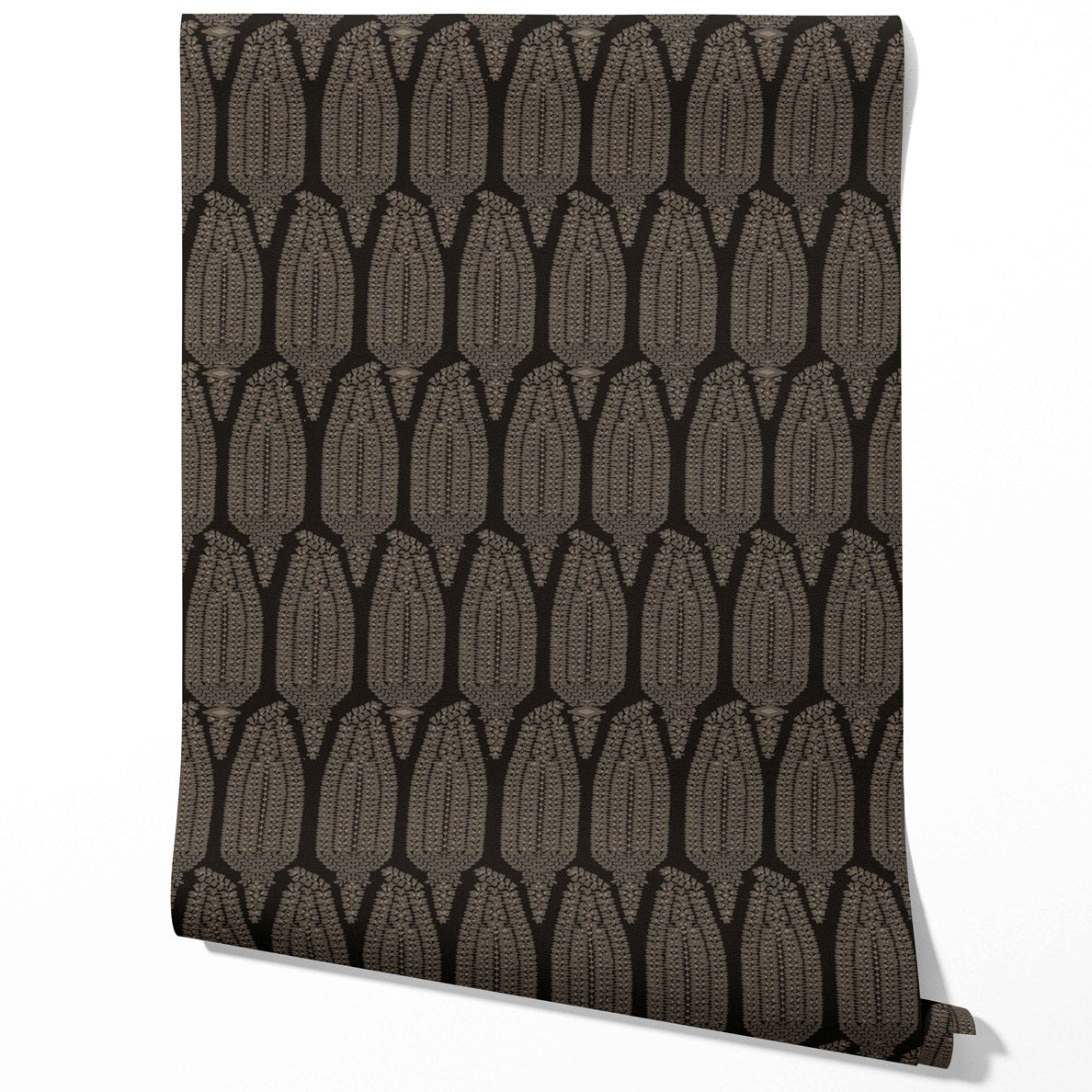 Neutral Paisley Floral Kitchen Wallpaper Sample (Black/ Beige)