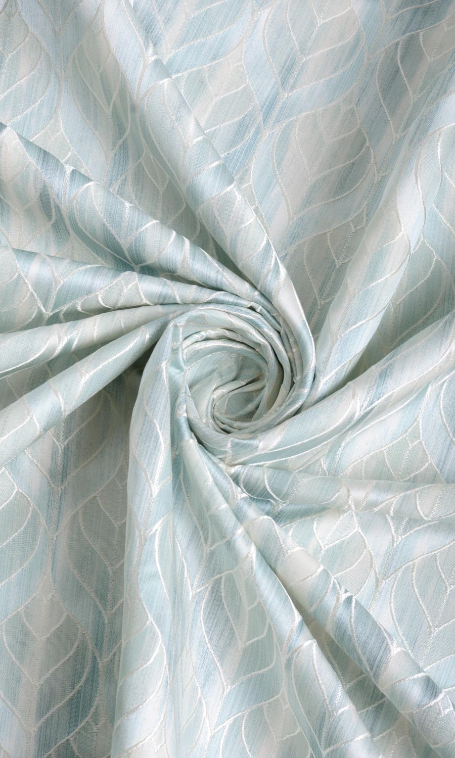 Petal Patterned Home Textile Fabric Material By the Yard (Pale Aqua Blue)