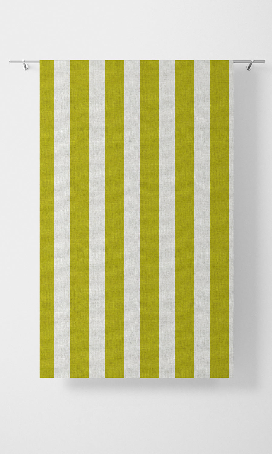 Striped Fabric Material By the Metre (Apple Green)