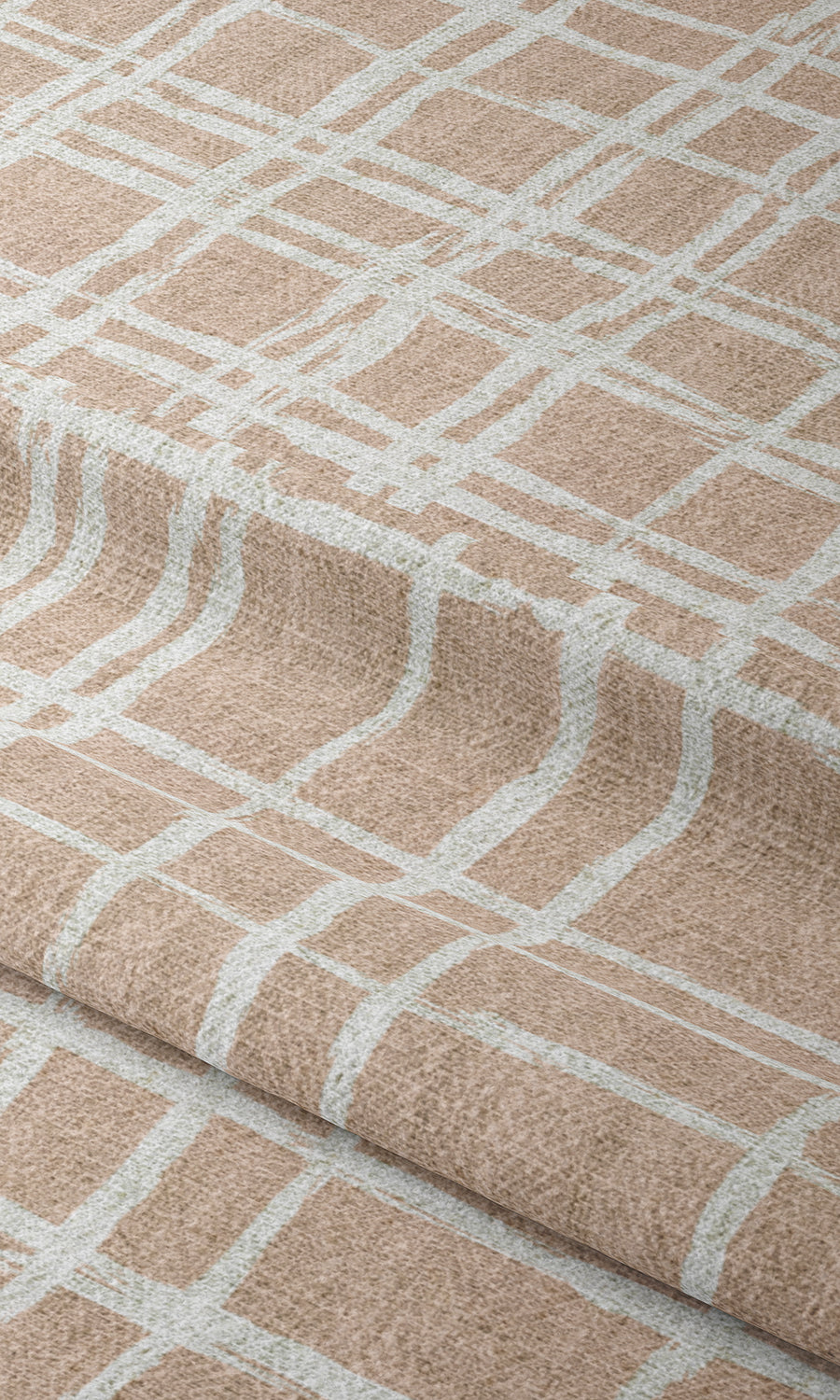 Abstract Print Window Treatments Fabric By the Metre (Blush Pink/ White)