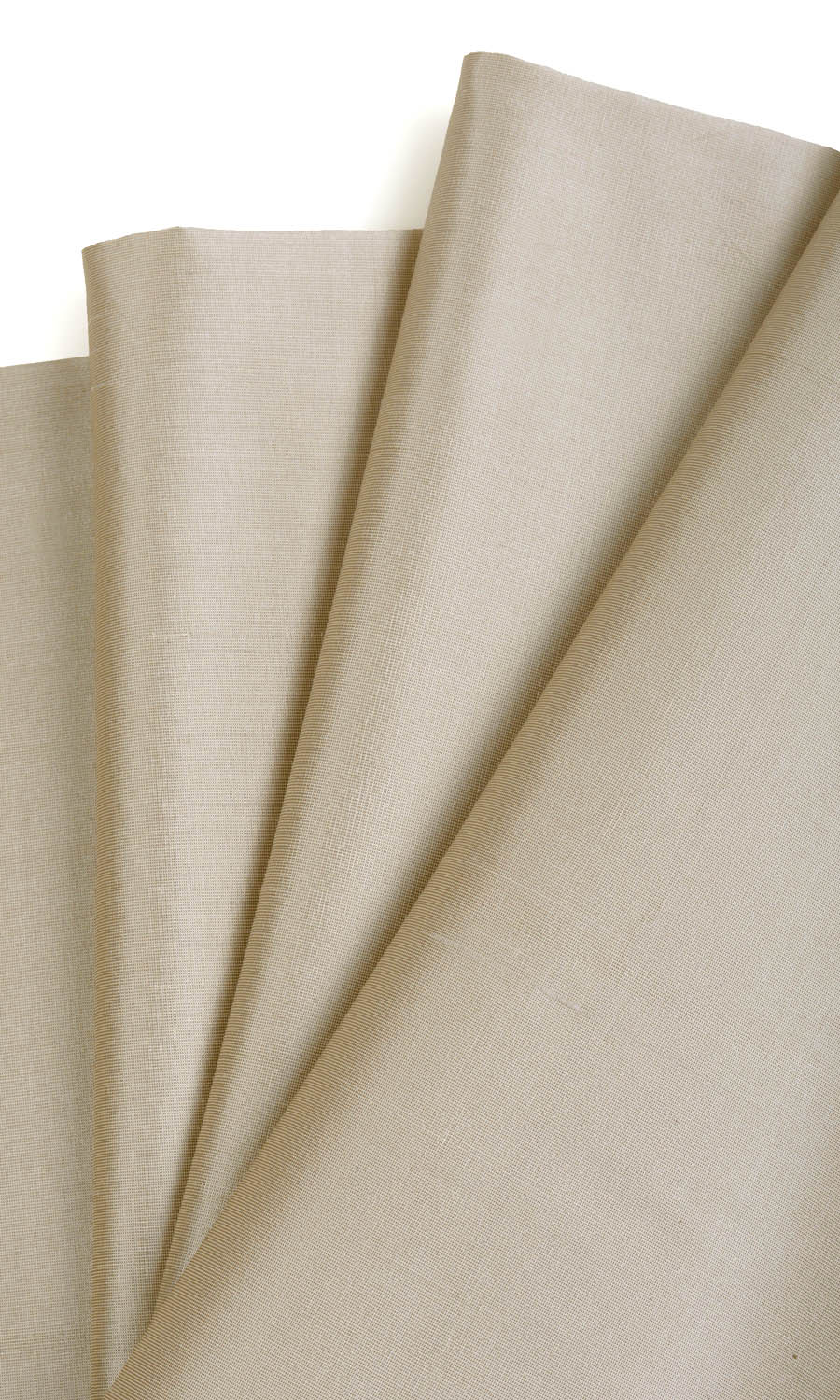 Shantung Silk Window Treatments Fabric Sample (Ecru/ Tan Brown)