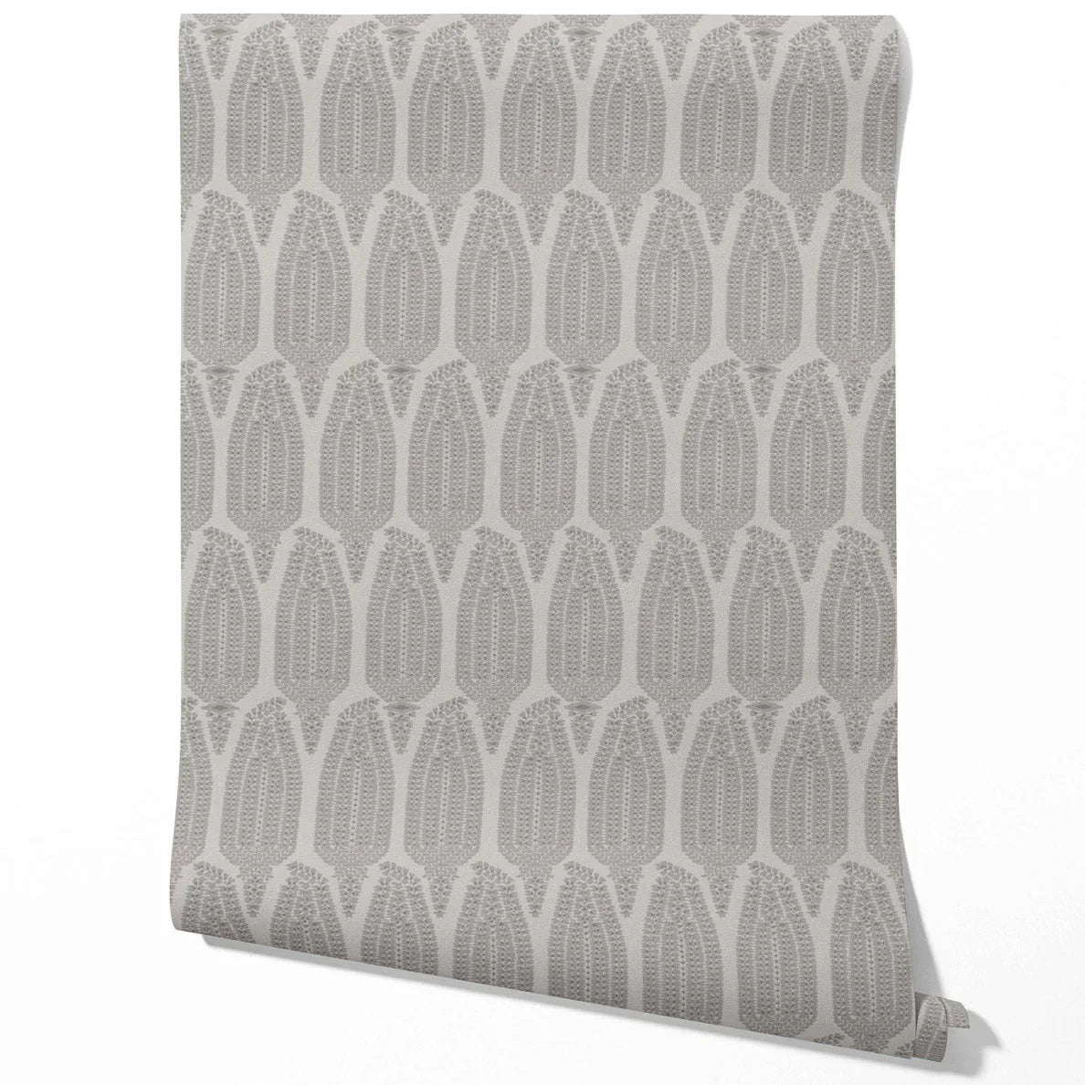 Neutral Paisley Floral Kitchen Wallpaper Sample (Dove Gray/ Pale Silver)