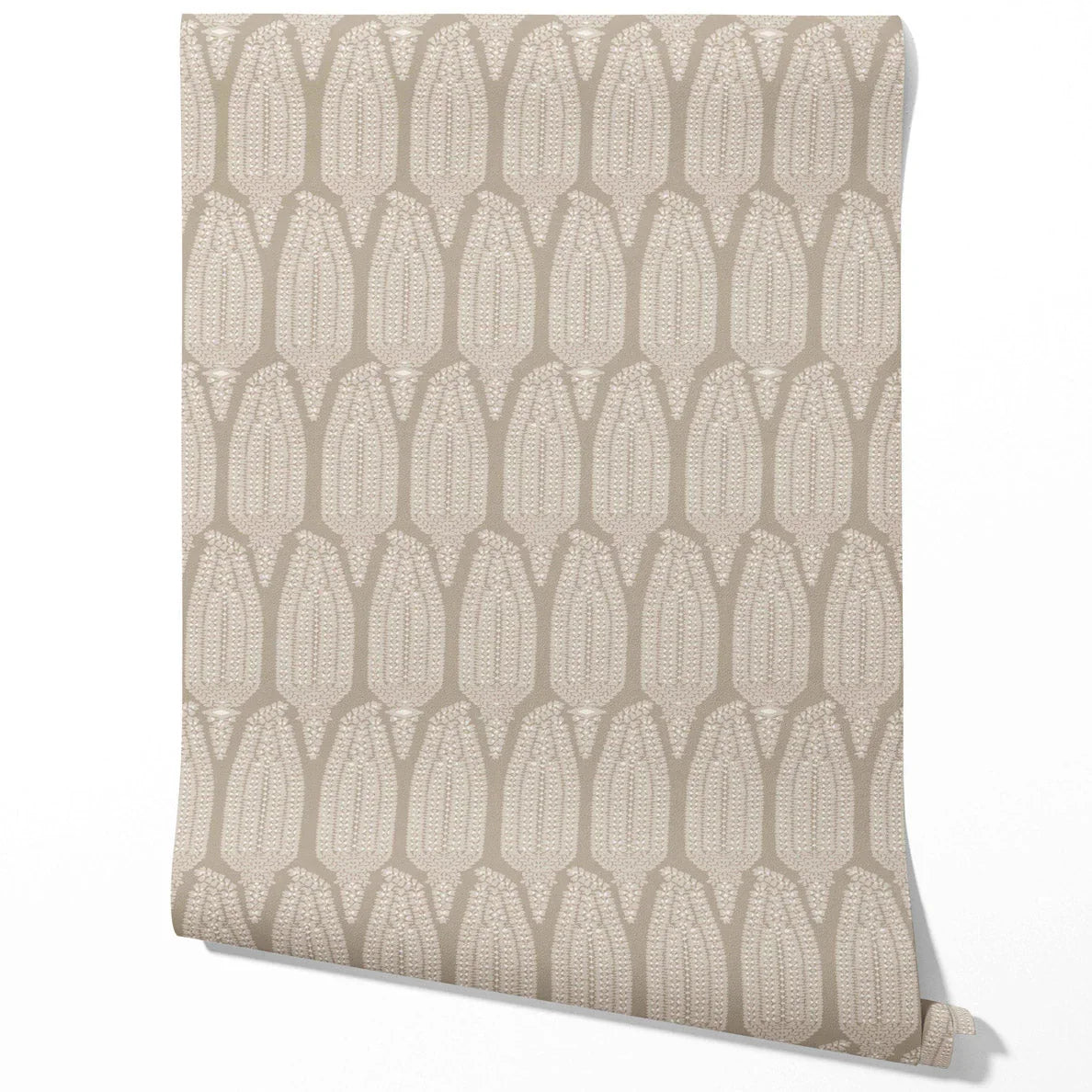 Neutral Paisley Floral Kitchen Wallpaper (Beige/ Taupe/ Warm Gray)