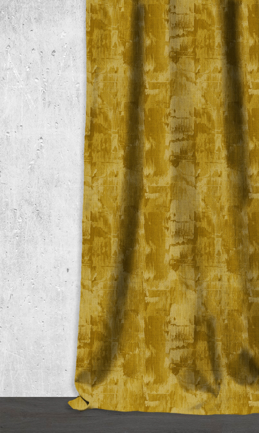 Modern Striped Window Treatments Fabric Sample (Yellow/ Brown/ Green)