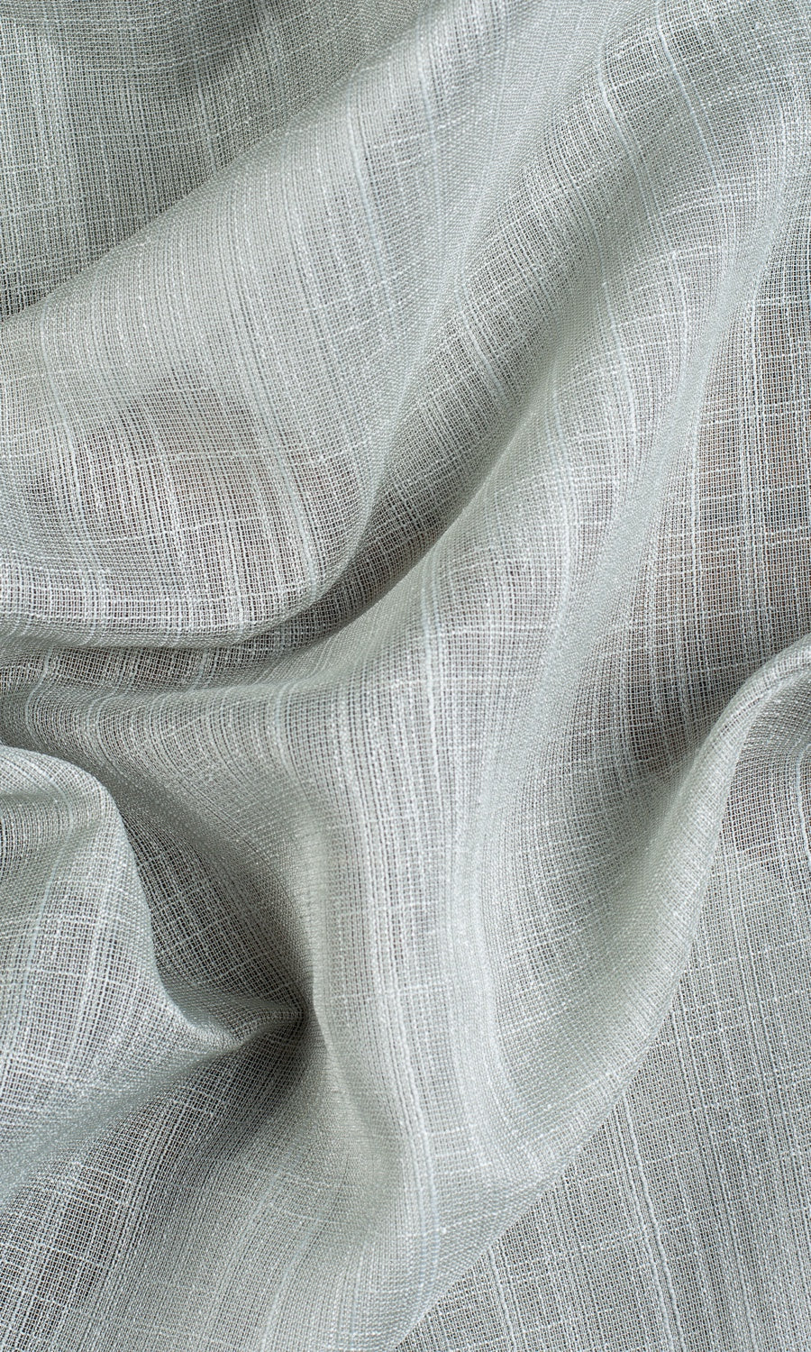 Textured Sheer Window Treatments Fabric By the Yard (Ice Grey-Blue)
