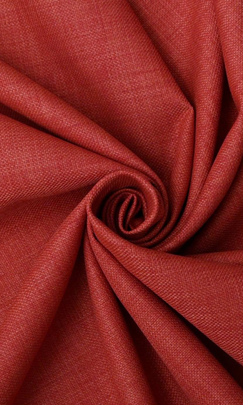 Cotton-Linen Home Décor Fabric Sample (Red/ Orange)