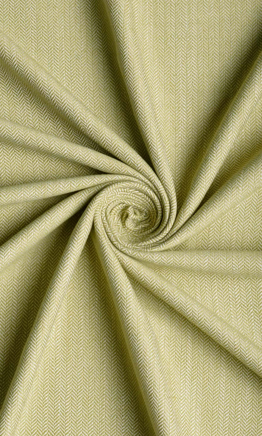 Herringbone Textured Home Décor Fabric By the Yard (Green)