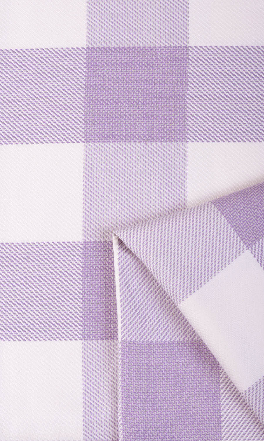 Buffalo Plaid Curtains for Living, Bedroom, Kitchen, Bathroom (Pale Purple/ White)