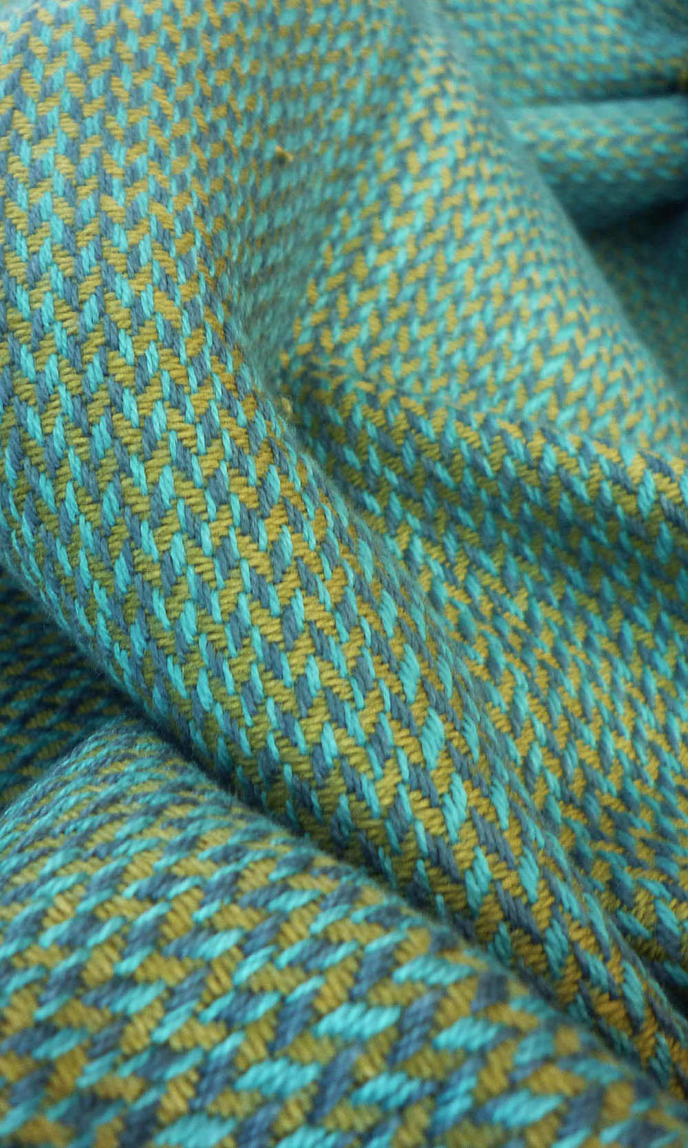 Cotton Home Décor Fabric Sample (Green/ Blue/ Yellow)