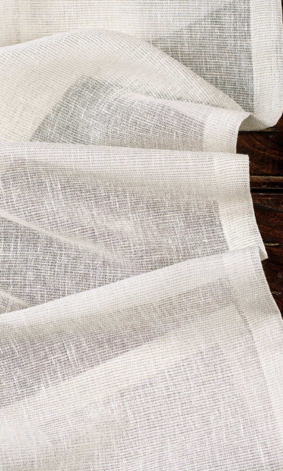 Sheer Home Décor Fabric Sample (Creamy White)