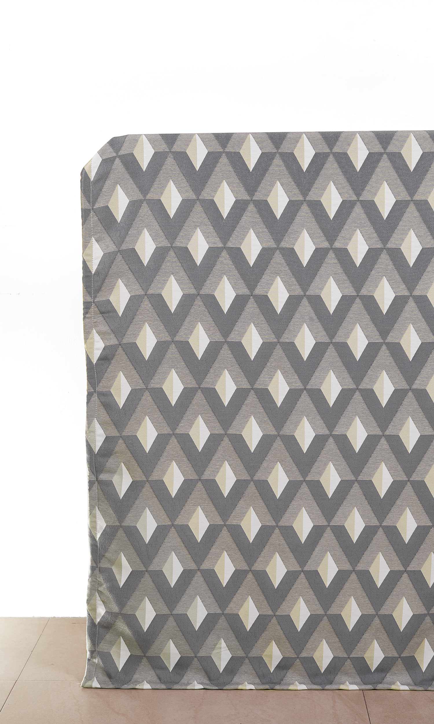 Geometric Home Décor Fabric Sample (Brown/ Gray/ White)