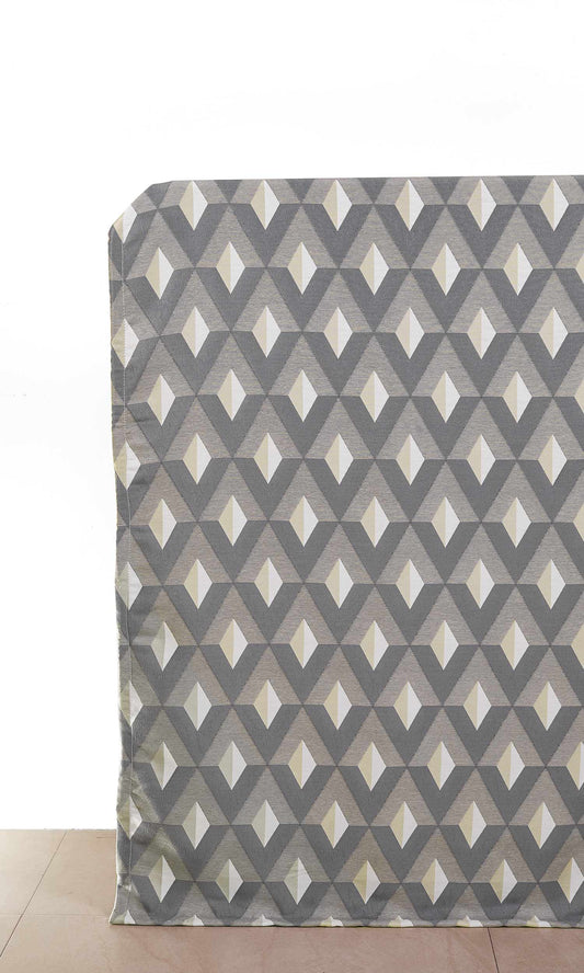 Geometric Drapery (Brown/ Gray/ White)