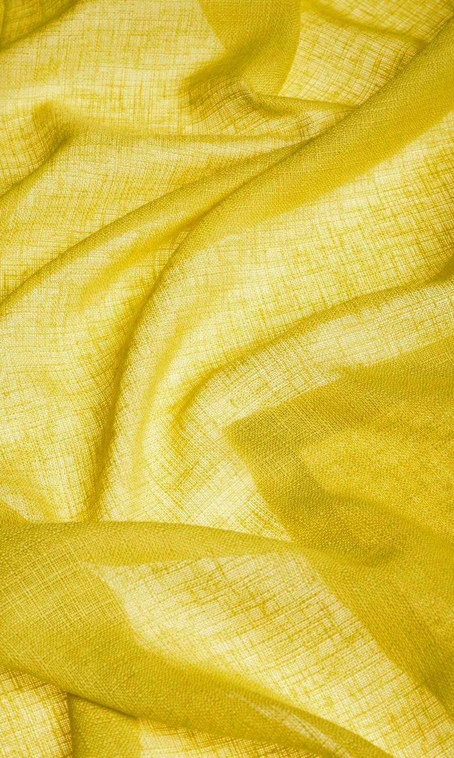 Sheer Fabric Material By the Yard (Yellow)