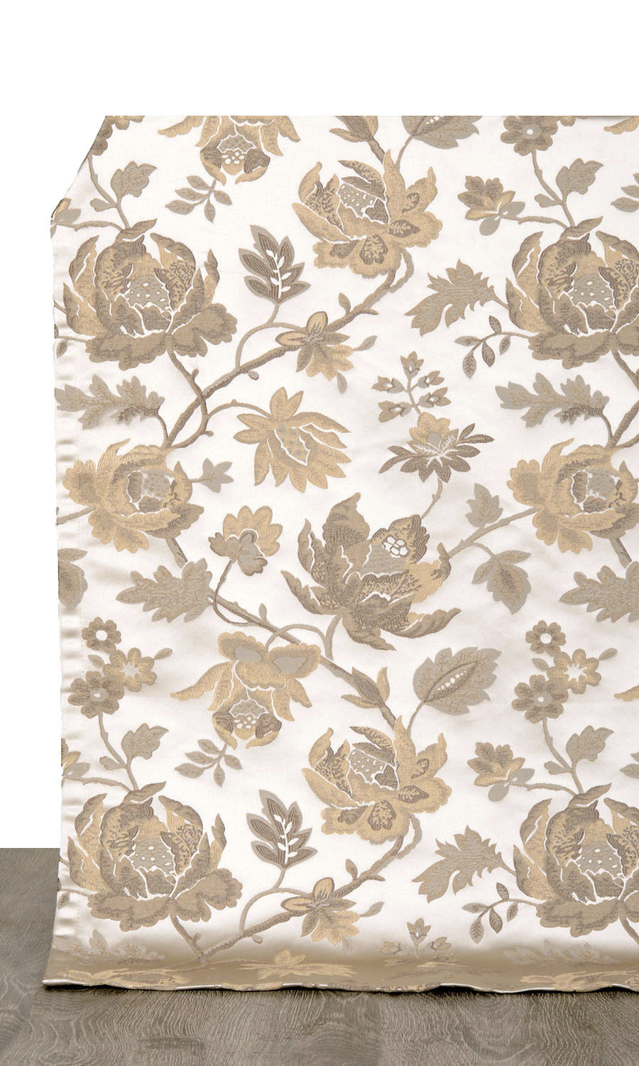 Floral Home Textile Fabric Material By the Yard (Beige/ Brown)