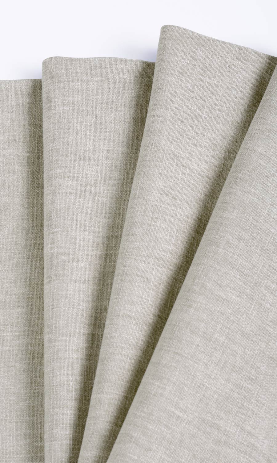 Poly-Cotton Blend Window Treatments Fabric By the Yard (Pale Grey-Beige)