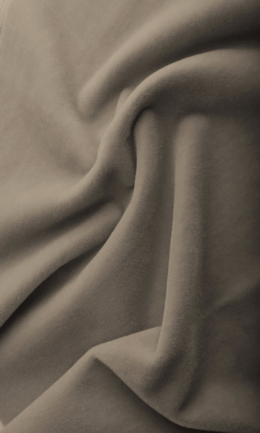 Velvet Home Textile Fabric Material Sample (Pale Mocha Brown)