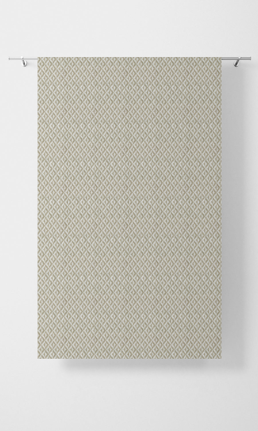 Modern Geometric Print Home Textile Fabric Material Sample (Beige/ White)