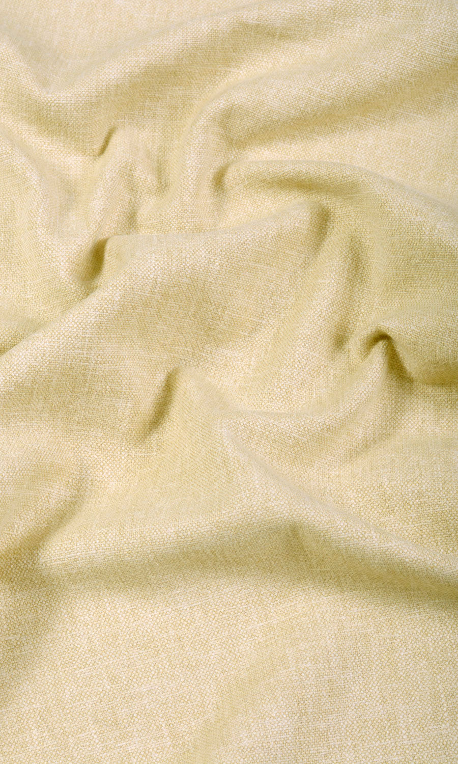 Linen Blend Fabric Material By the Yard (Pale Yellow)