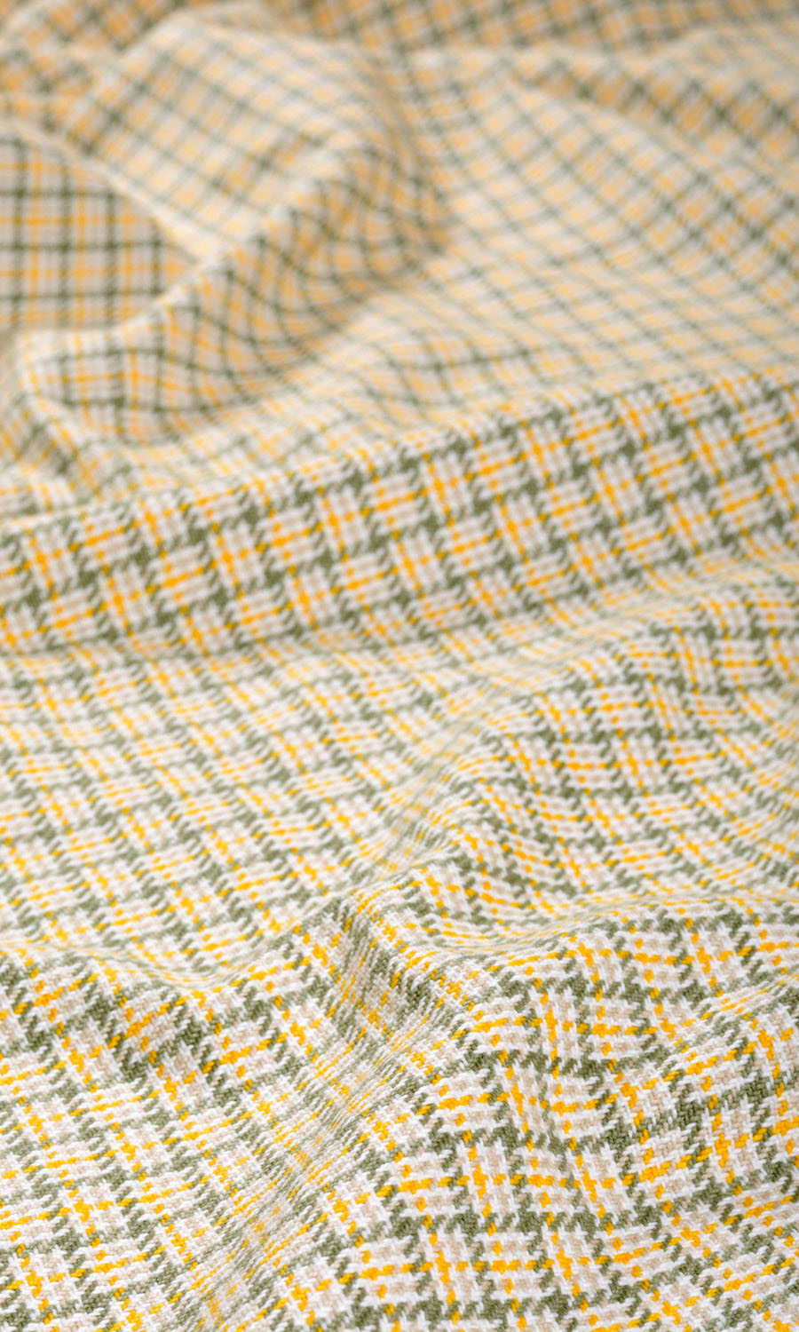 Basketweave Free Fabric Material Sample (Yellow/ Gray/ White)