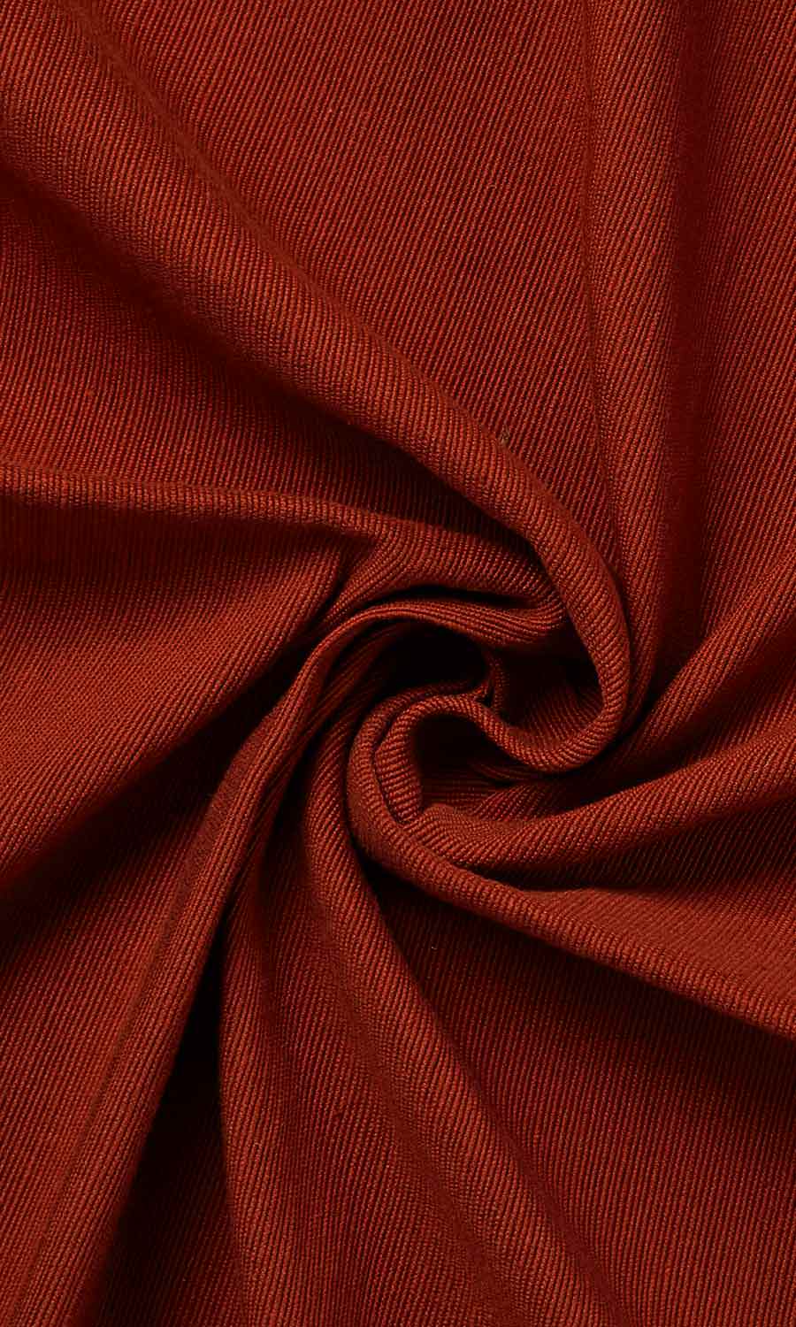 Cotton Home Textile Fabric Material Sample (Copper Orange)