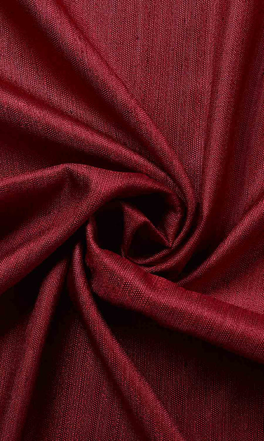Faux Silk Home Décor Fabric By the Yard (Red)