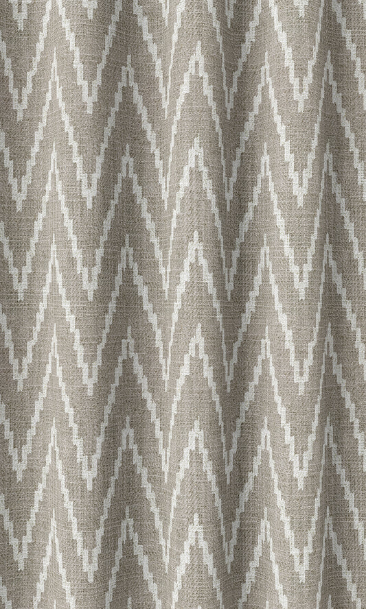 Chevron Print Curtains (Grey/ White)