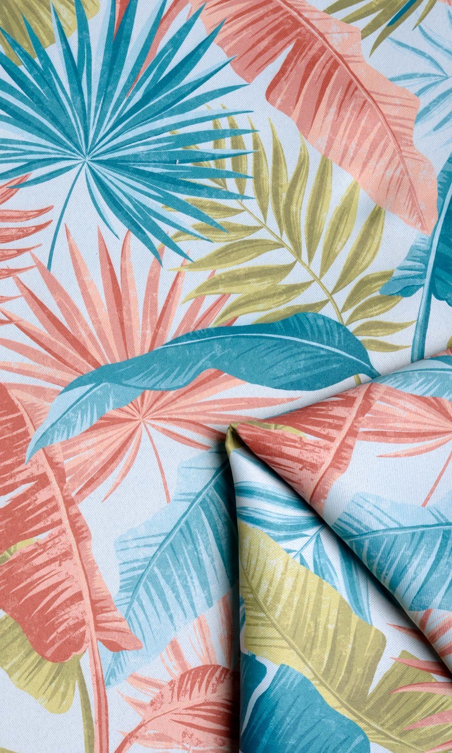 Botanical Floral Free Fabric Material Sample (Red/ Blue/ Green)
