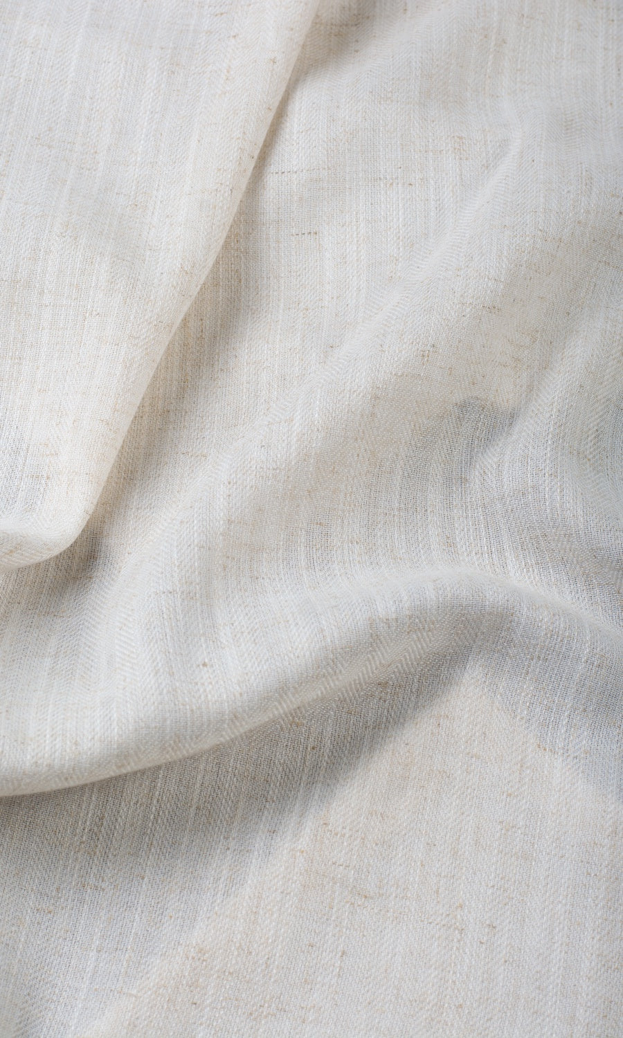Semi-Sheer Linen Texture Fabric By the Yard for Curtains & Drapes (Cream)