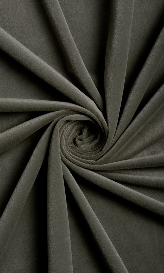 Velvet Home Décor Fabric By the Yard (Charcoal Grey)