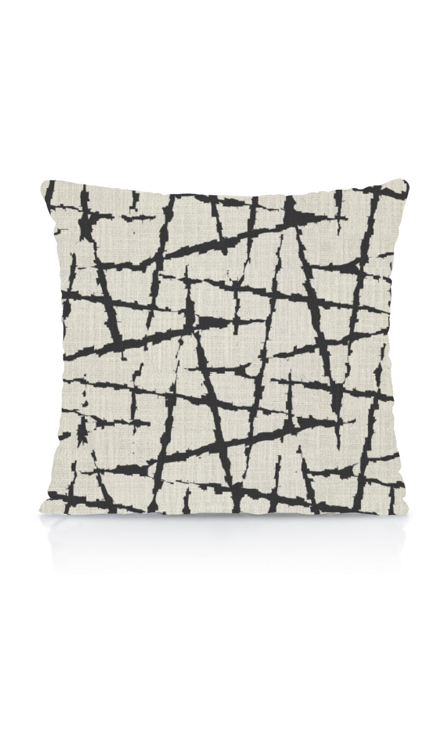Modern Geo Print Home Textile Fabric Material By the Metre (Black/ Ivory)