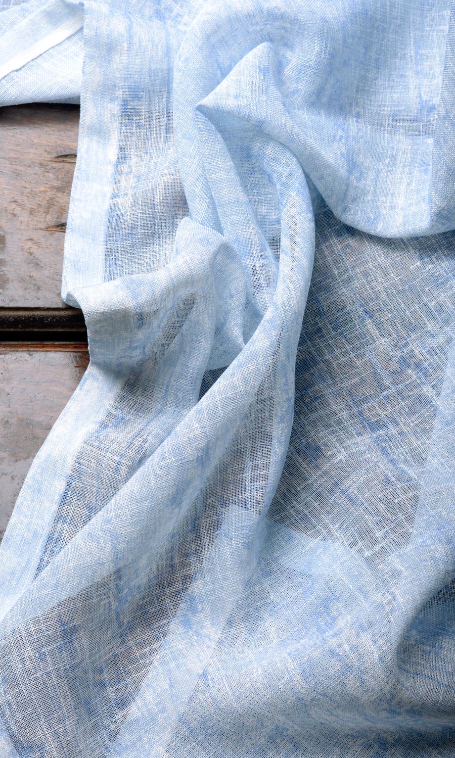 Sheer Home Décor Fabric By the Yard (Blue)