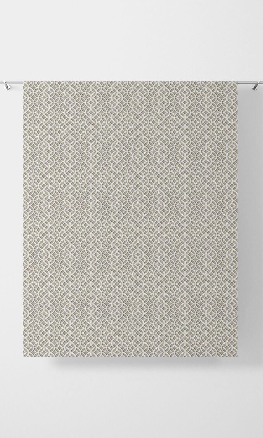 Geometric Print Fabric Material By the Metre (Warm Grey)