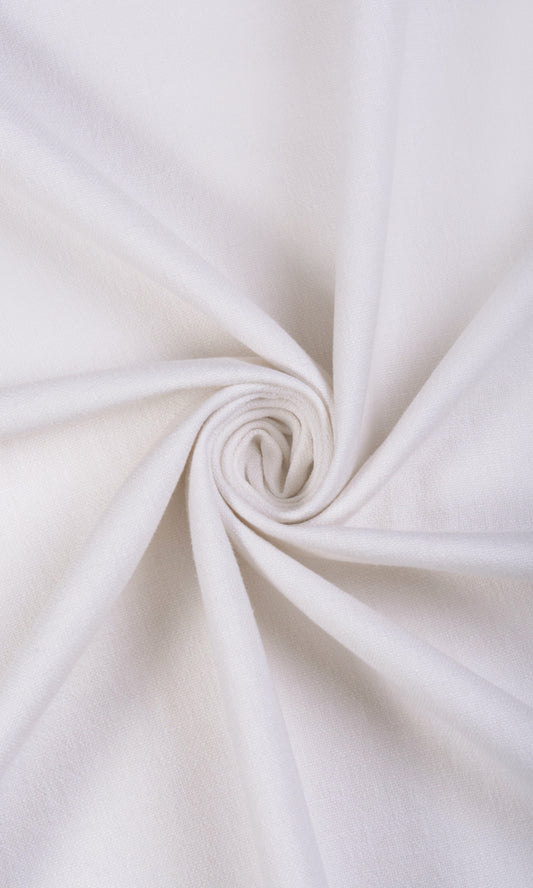 Linen Blend Home Décor Fabric By the Yard (White)