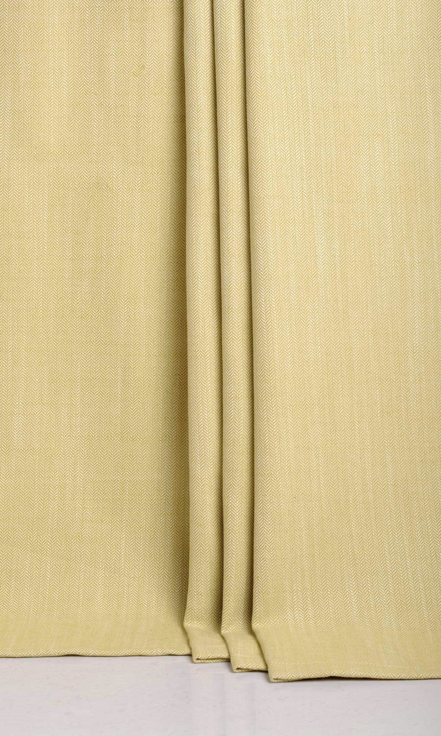 Herringbone Textured Home Textile Fabric Material Sample (Yellow)