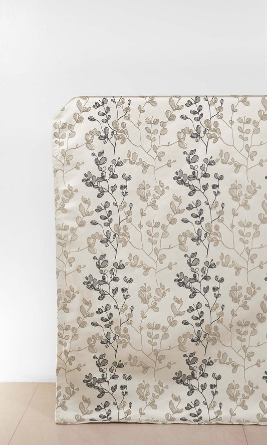 Floral Home Décor Fabric By the Yard (White/ Black/ Beige/ Gray)
