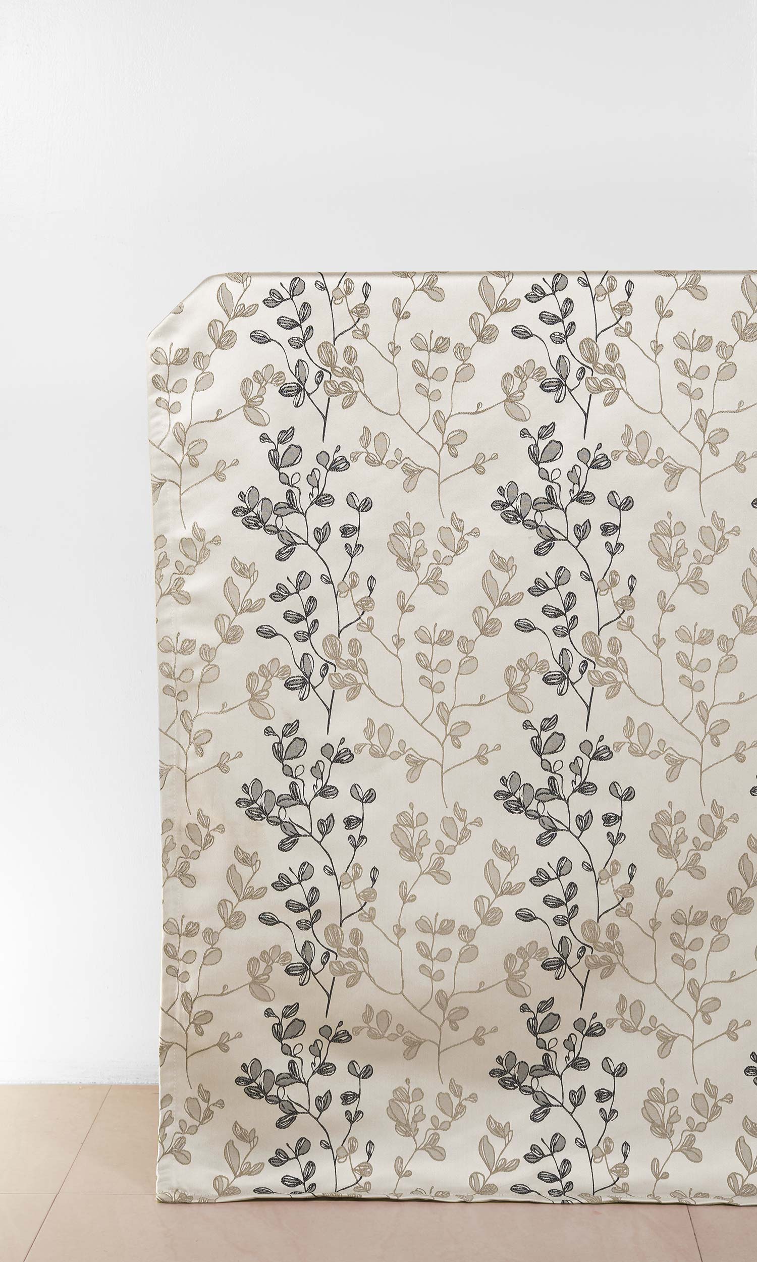 Floral Home Décor Fabric By the Yard (White/ Black/ Beige/ Gray)