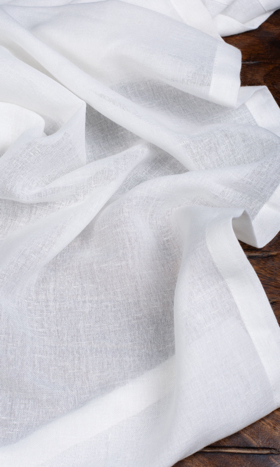 Plain Sheer Home Décor Fabric By the Yard (White)
