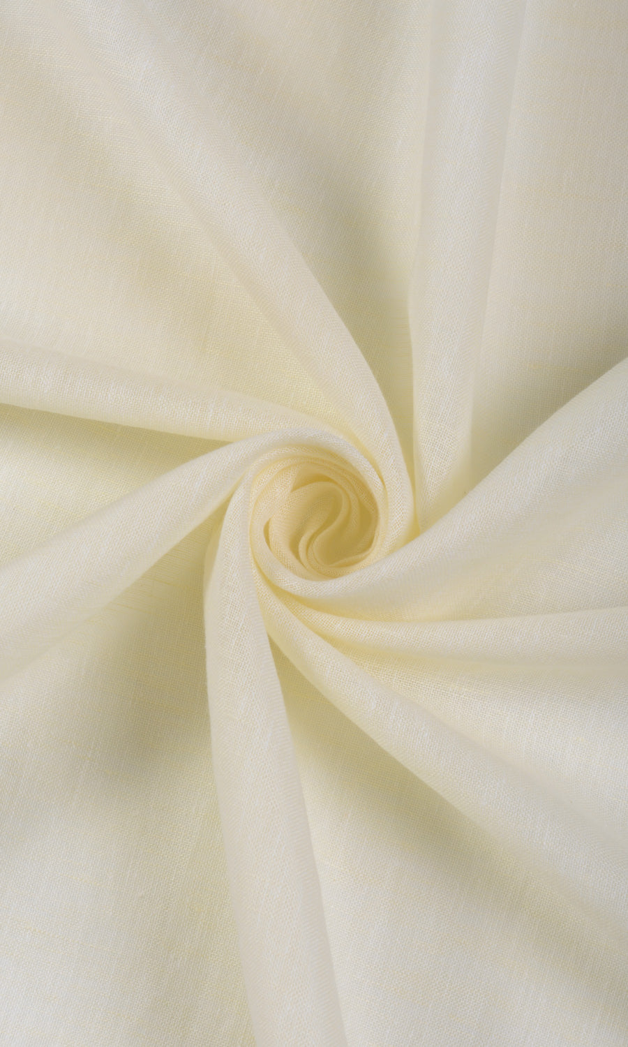 Linen Sheer Fabric Sample for Curtains & Drapes (Warm Ivory/ Pale Yellow)