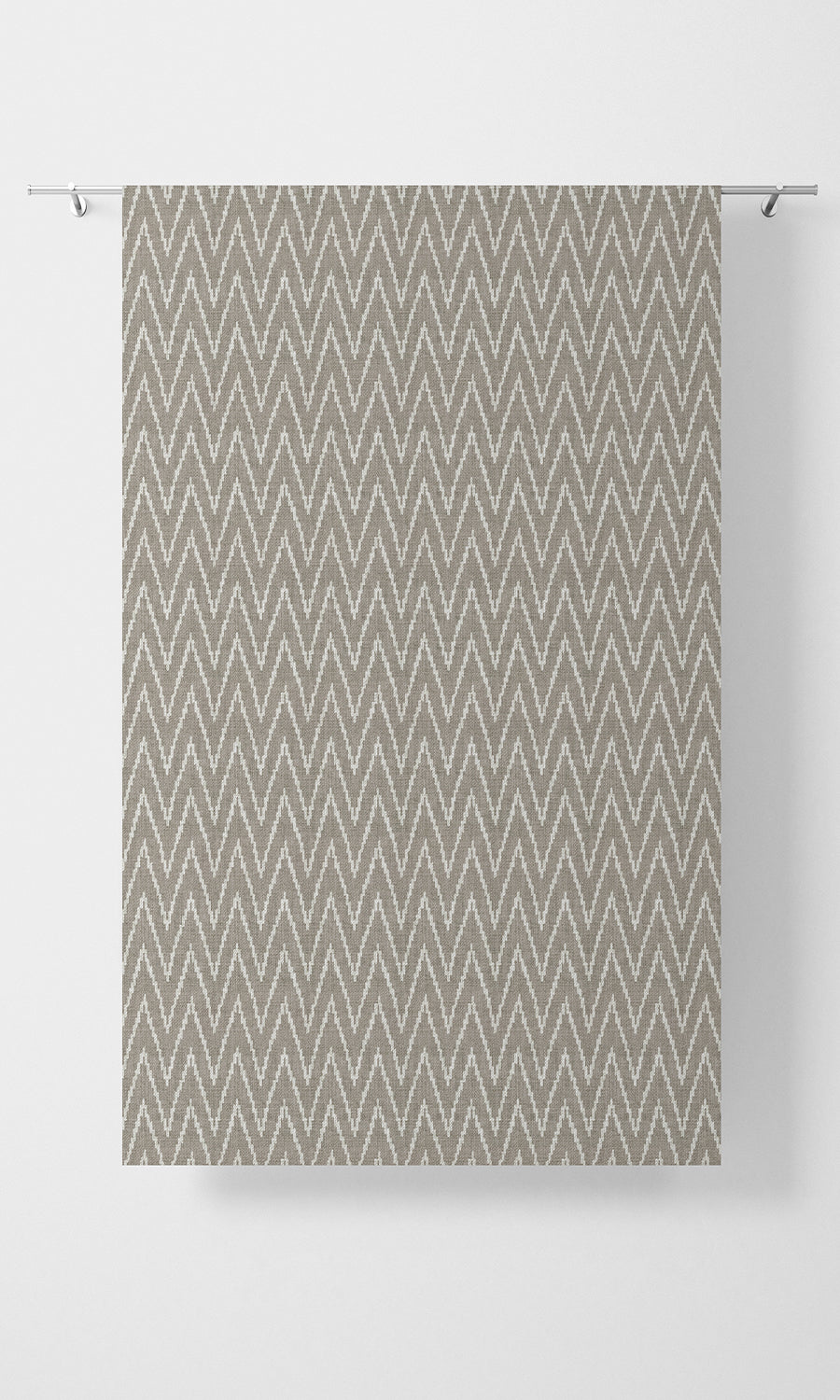 Chevron Print Home Textile Fabric Material Sample (Grey/ White)