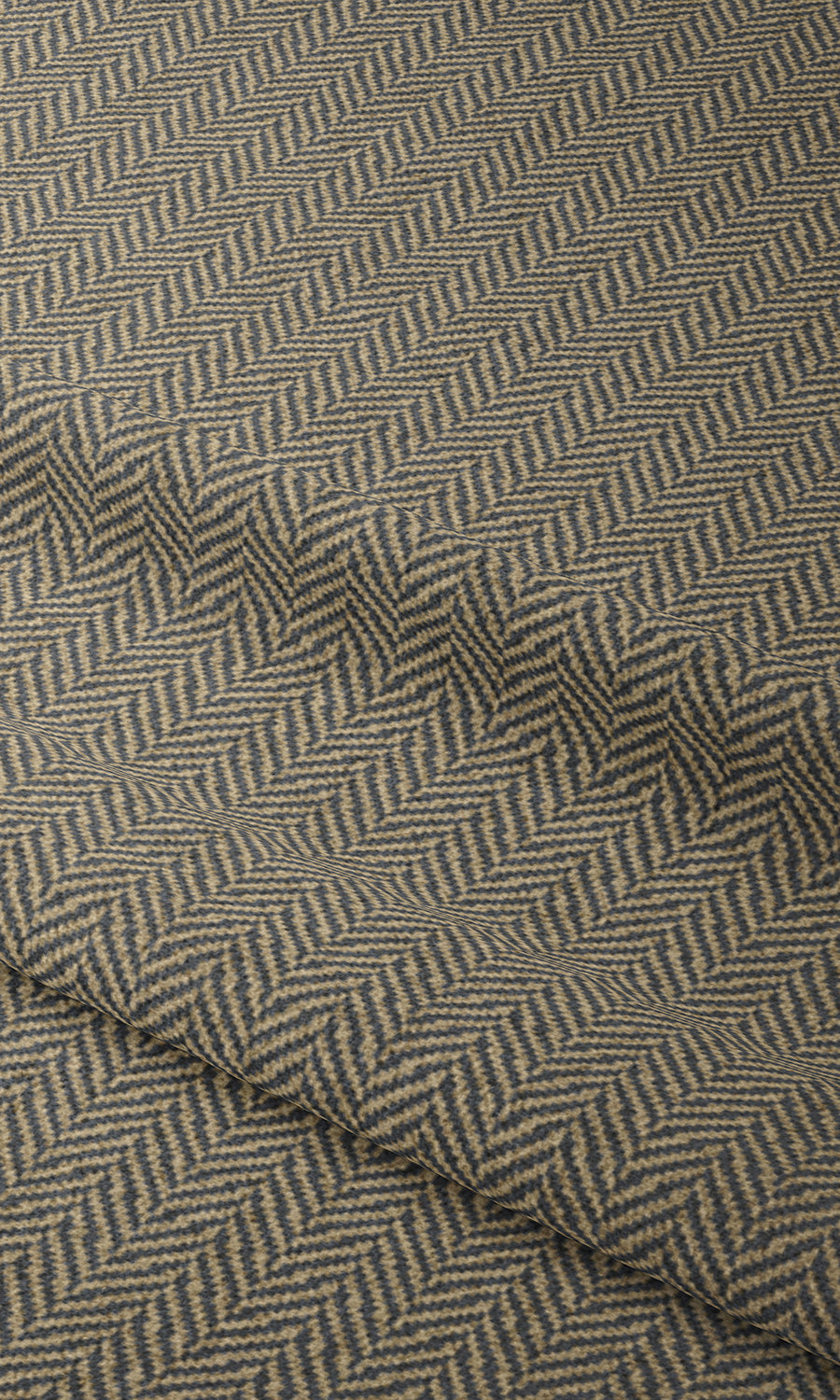 Herringbone Textured Home Textile Fabric Material By the Yard (Warm Grey/ Brown)