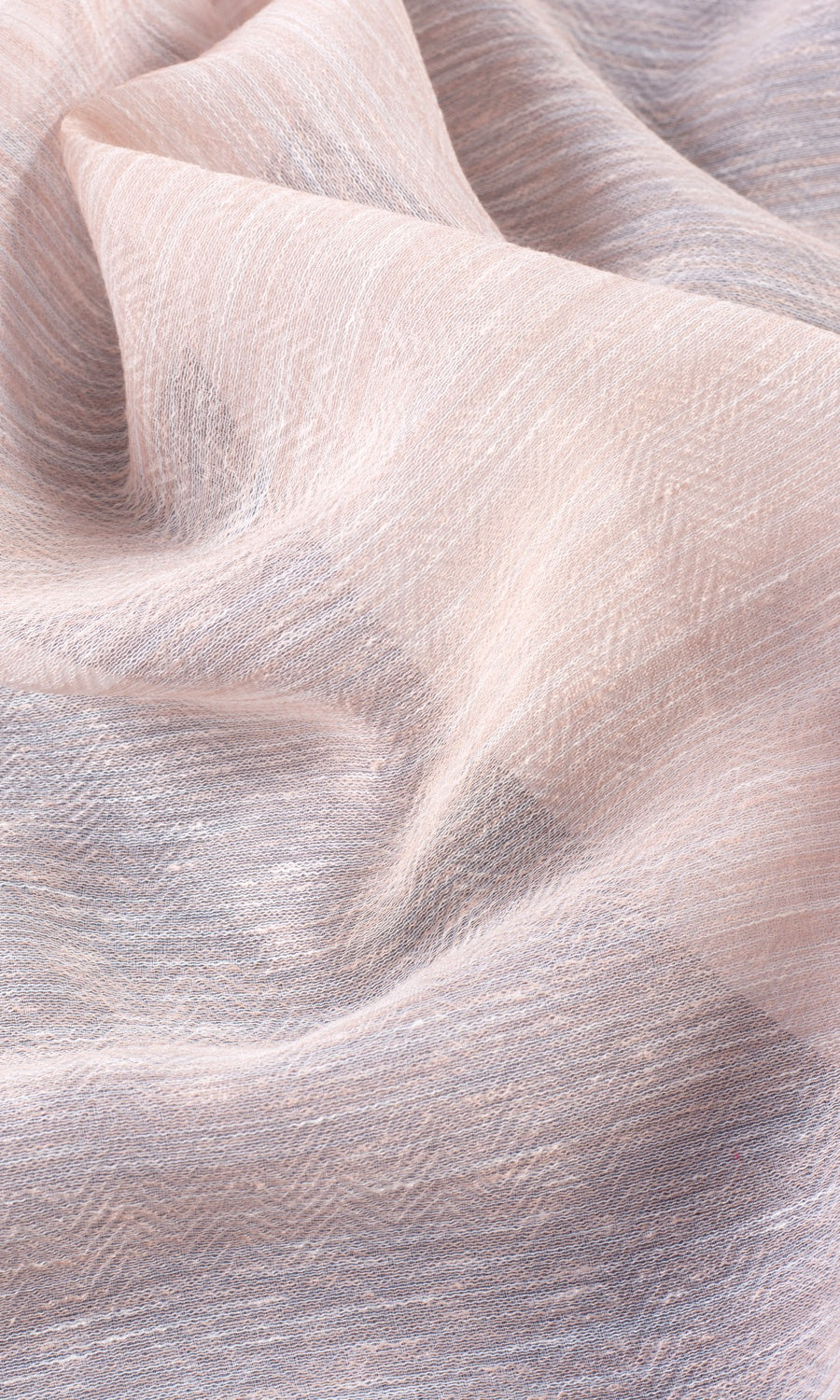 Textured Sheer Free Fabric Material Sample (Peach/ Pink)