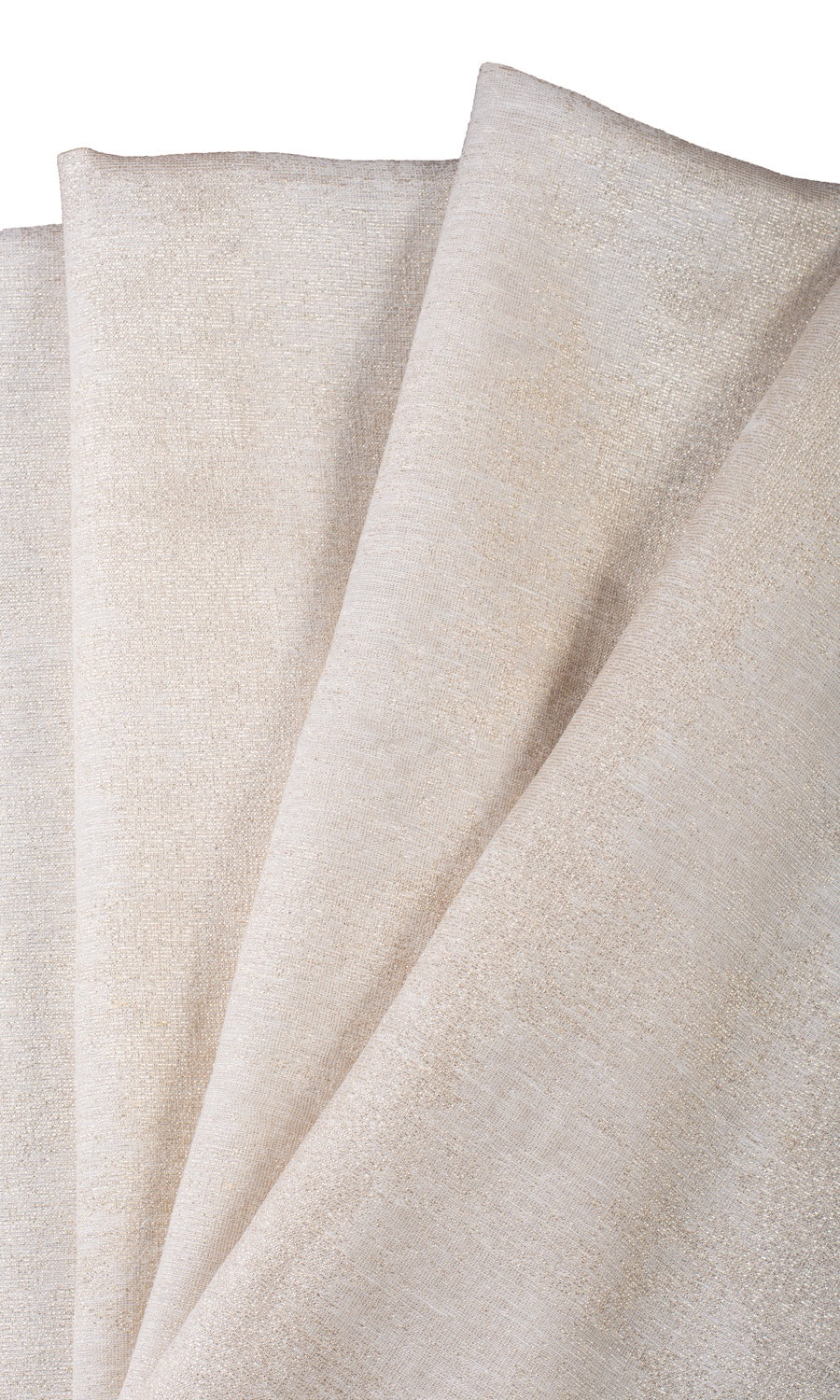 Textured Fabric Material By the Yard (Ivory/ Golden)