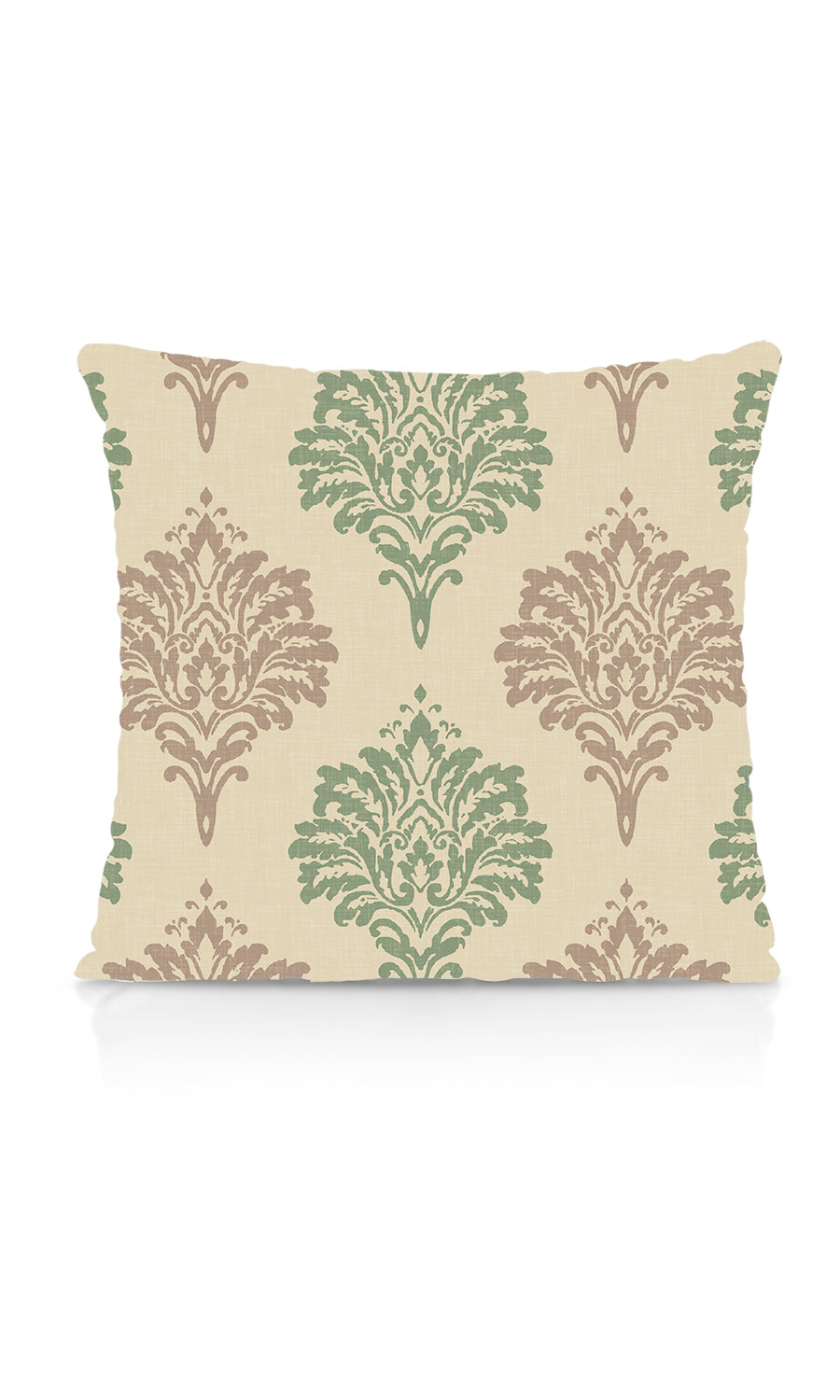 Damask Patterned Dimout Fabric Material By the Yard (Green/ Grey)