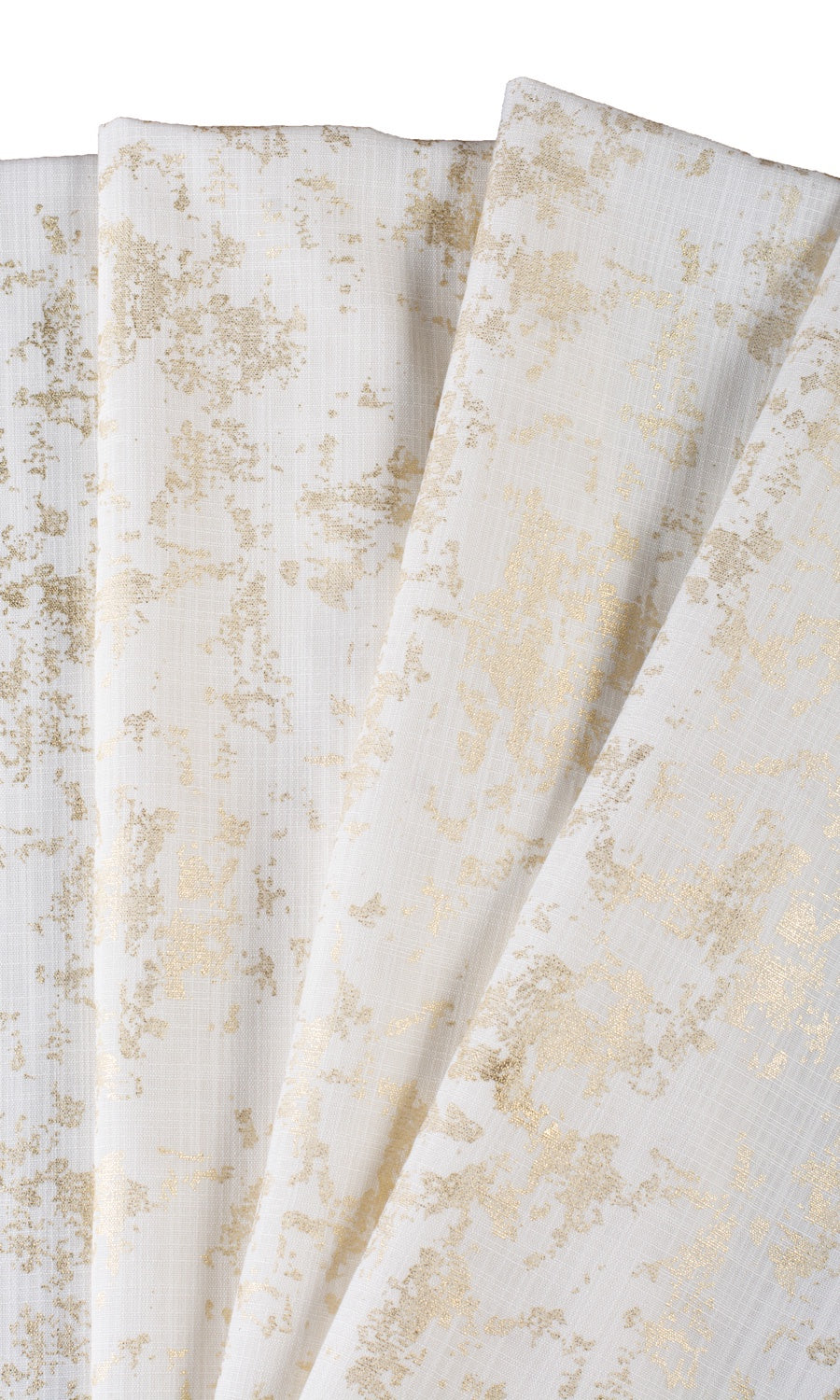 Metallic Abstract Print Home Textile Fabric Material By the Yard (Cream/ Golden)