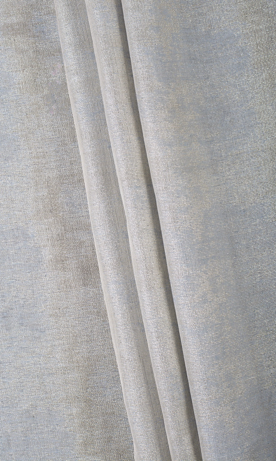 Metallic Accents Semi-Sheer Free Fabric Material Sample (Gray/ Gold)