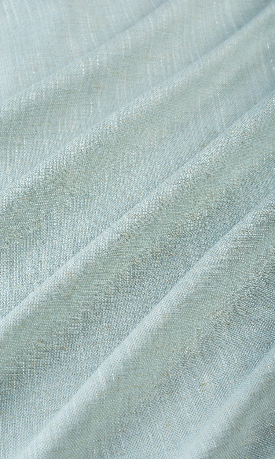 Plain Linen-Blend Fabric By the Yard for Curtains & Drapes (Powder Blue)